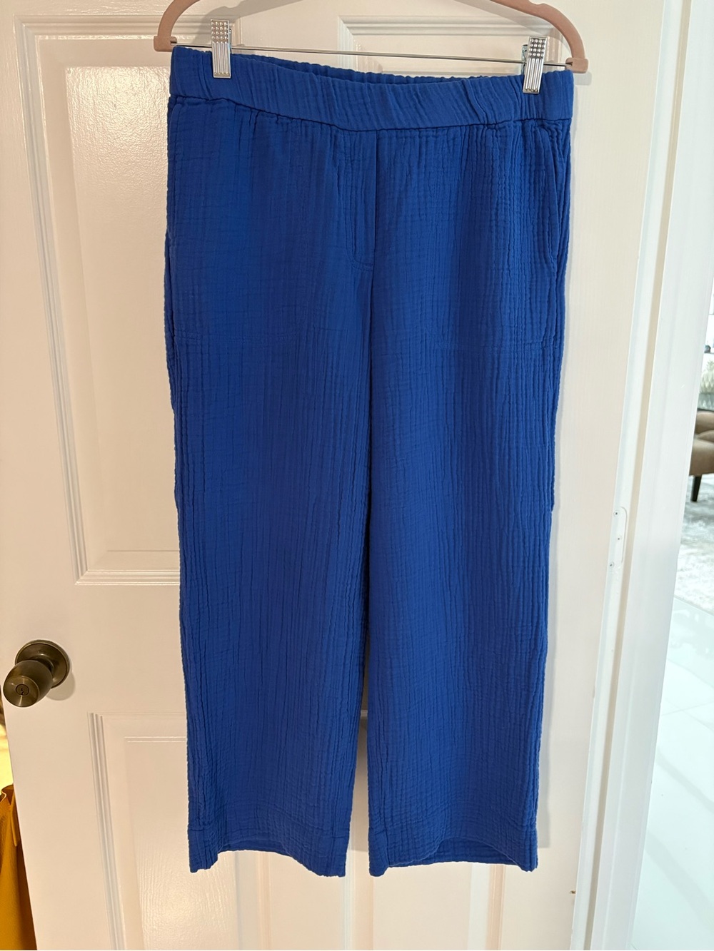 J. Jill Cotton Gauze Slight Cropped/ Ankle Pants -
